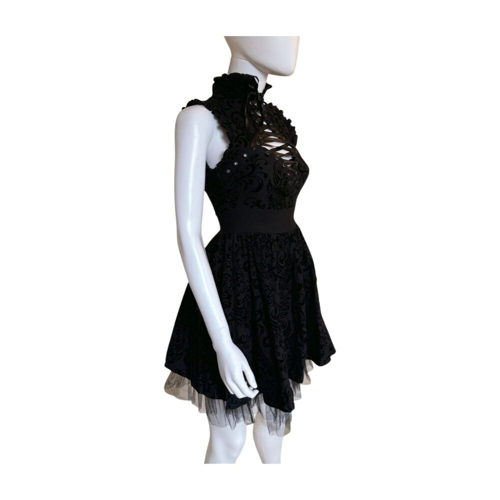 Killstar Gothic Lace-Up Mini Dress – XS – Like New - Picture 6 of 9